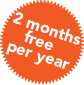 2 free months per year